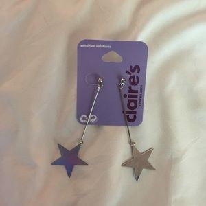 holo star earrings